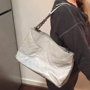 Tory Burch purse grey leather